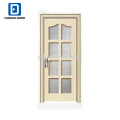 Fangda cheap pvc coated MDF door with glass